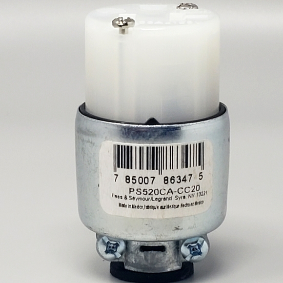 Pass & Seymour 20 Amp Armored Straight Blade Connector - Picture 1 of 8